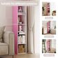 HOMLUX 5-Tier Cube Open Shelf Storage Organizer Bookcase in Pink and White, , large