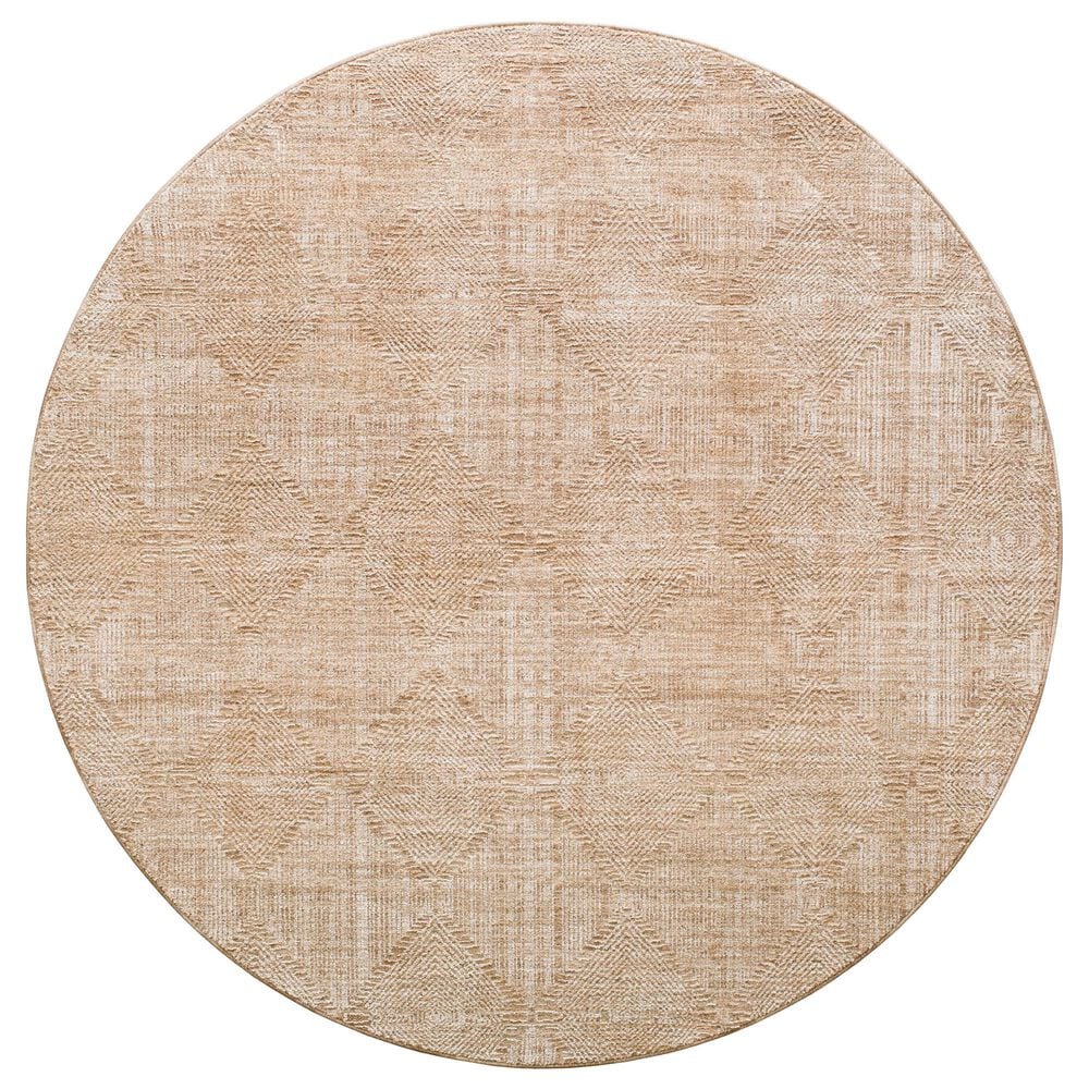 Surya Masterpiece MPC-2312 Beige, Tan and Medium Brown 7"10" Round Area Rug, , large