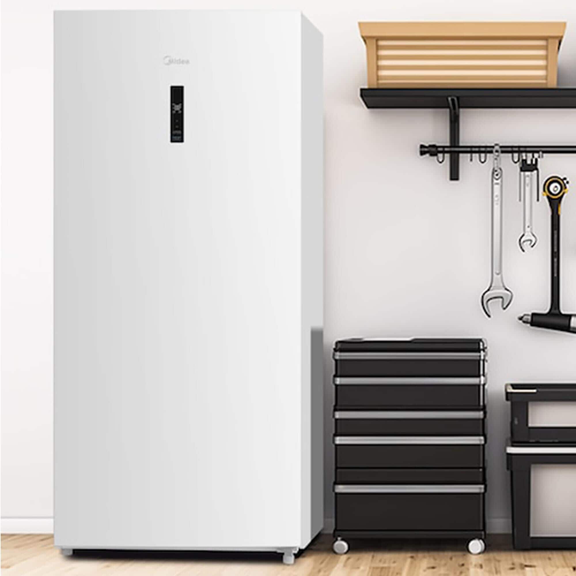 Midea 17 Cu. Ft. Convertible Upright Freezer in White