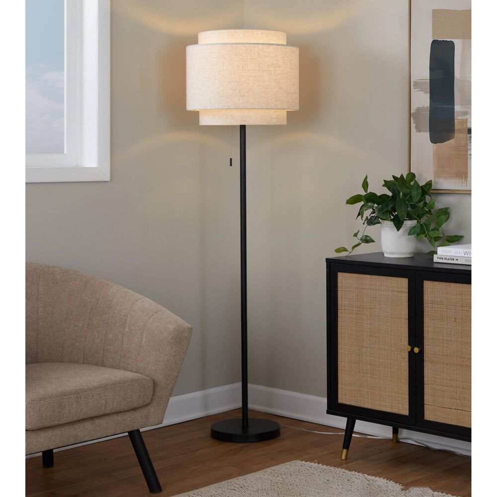 Grandview Gallery Tier Floor Lamp in Black, , large
