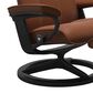 Stressless Admiral Medium Leather Chair and Ottoman Set in New Cognac, , large
