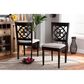 Baxton Studio Renaud Dining Chair in Grey/Dark Brown (Set of 2), , large
