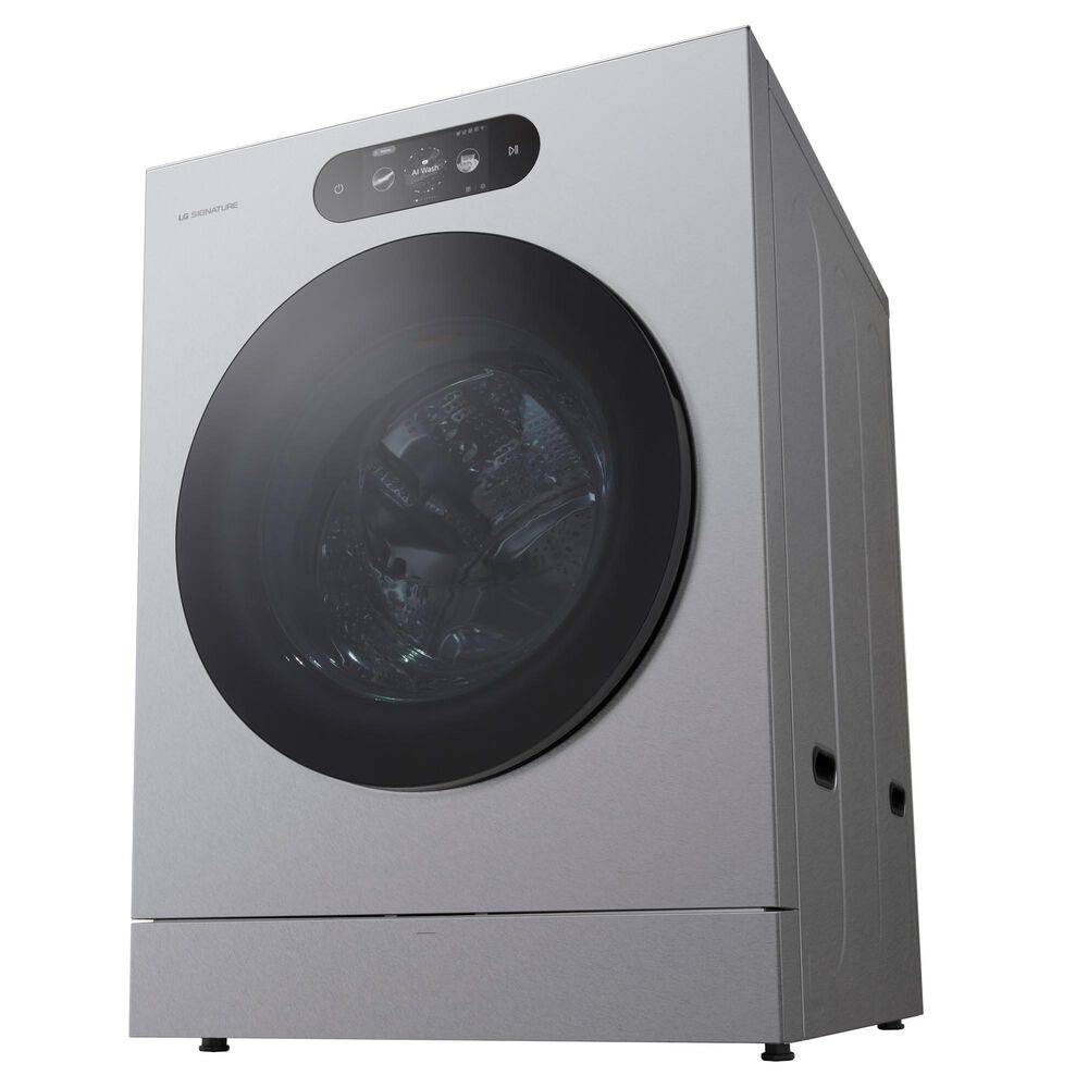 LG 5.8 Cu. Ft. Mega Capacity Smart Front Load Washer in Brushed Platinum Steel, , large