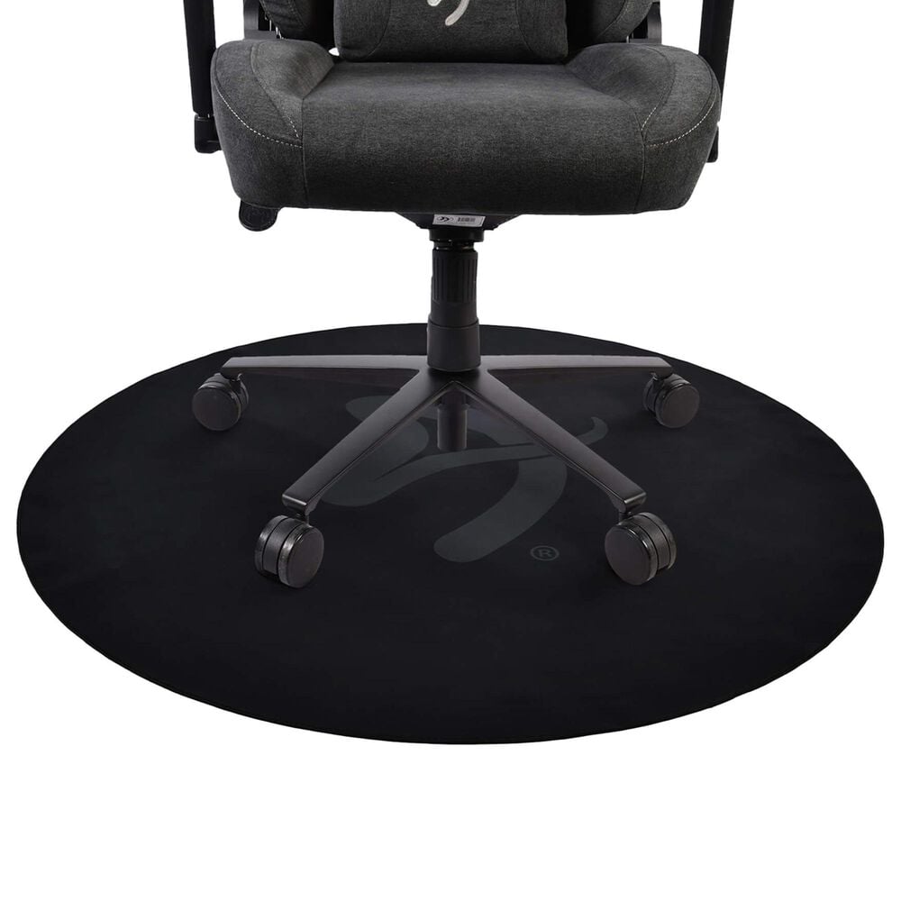 Arozzi Zona Microfiber Noise Dampening and Scratch Protection Anti-Slip Chair Mat in Black and Grey, , large