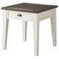 Steve Silver Carlie 24" End Table in Dark Oak and White, , large