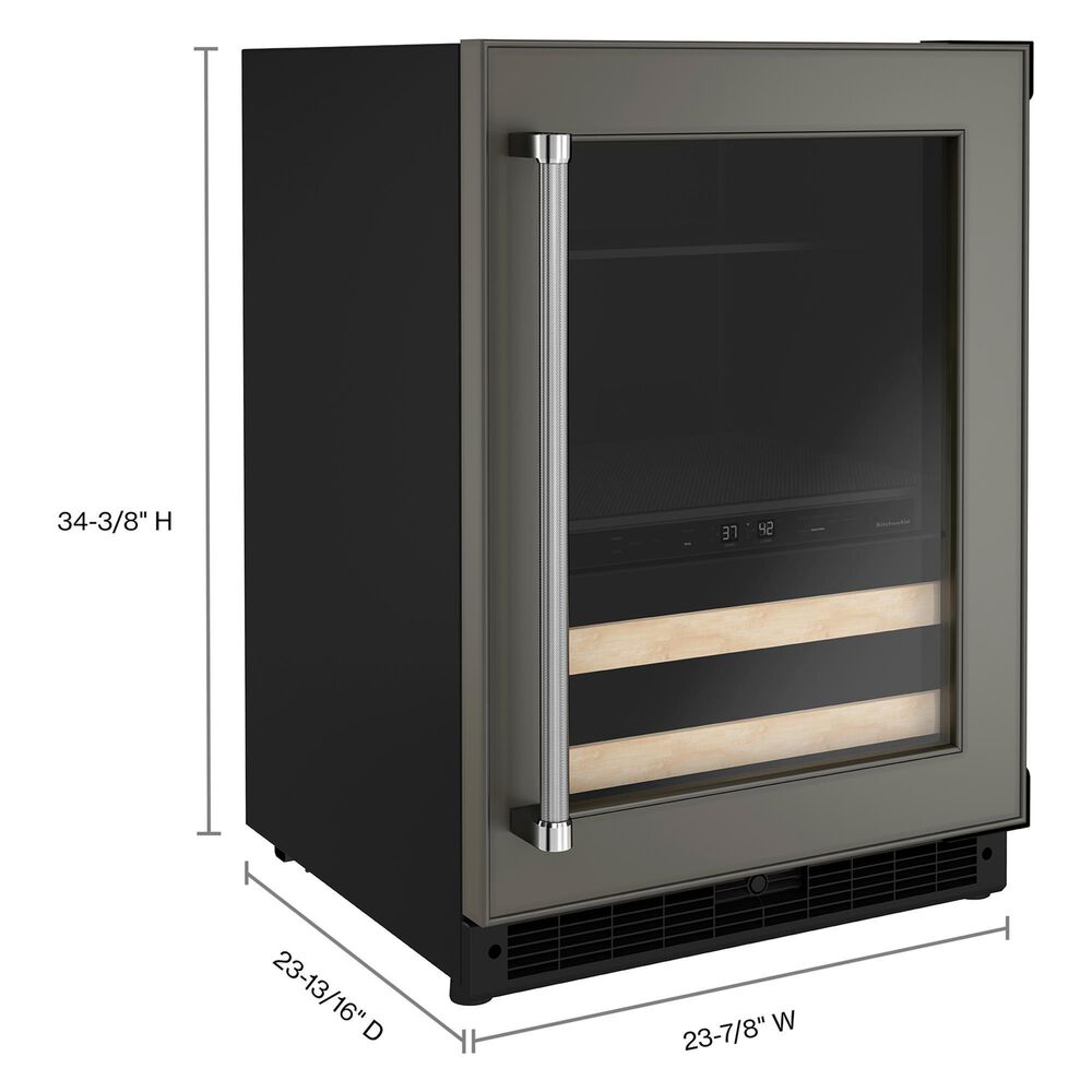 KitchenAid 24&quot; Beverage Center with Right Hinge and Wood-Front Racks - Panel Sold Separately, , large