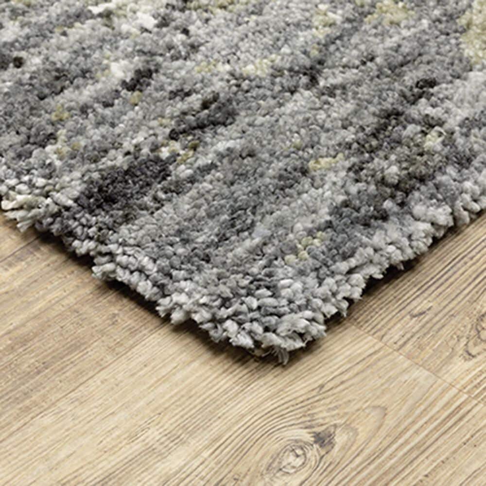 Oriental Weavers Aspen Distressed Shag 2060W 6&#39;7&quot; x 9&#39;6&quot; Gray and Ivory Area Rug, , large