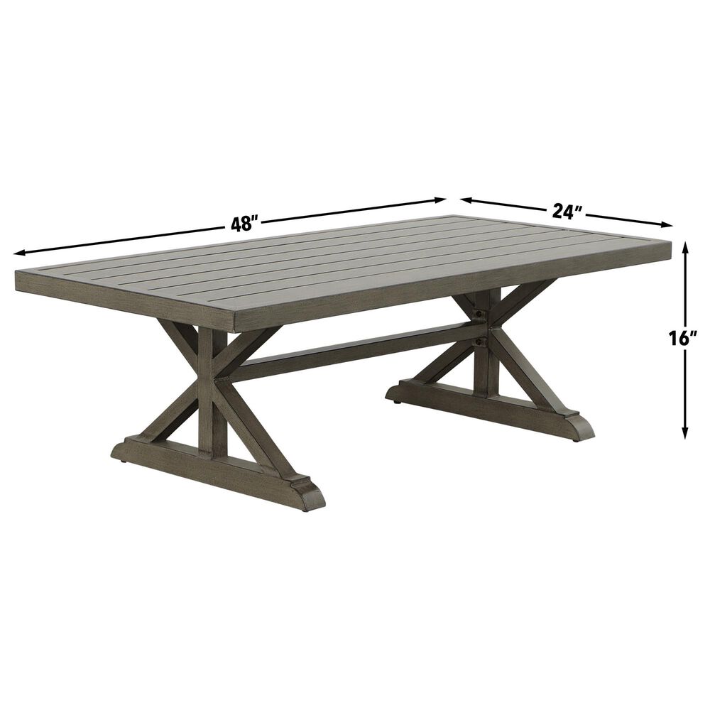 Steve Silver Co. Jones Patio Coffee Table in Dark Gray, , large
