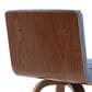 Armen Living Vienna Swivel Counter Height Stool with Vintage Blue Upholstery in Walnut, , large