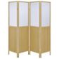 Coaster Mattison 4-Panel Room Divider Folding Shoji Screen in Natural and Soft White, , large