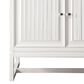 James Martin Vanities Athens 36" Single Bathroom Vanity in Glossy White with 3 cm Carrara White Marble Top and Rectangular Sink, , large