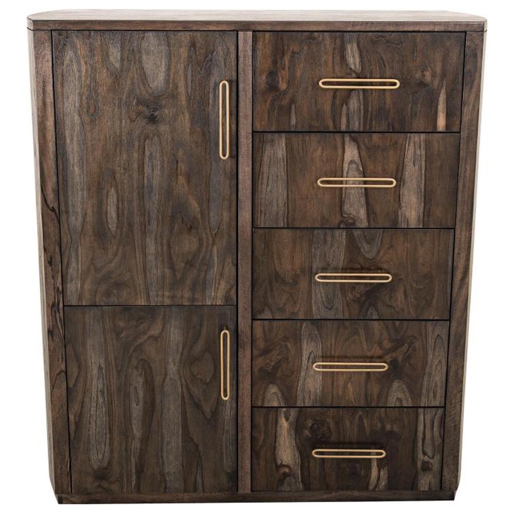 Fallridge Balam 5-Drawer Gentleman Chest in Stained Black, , large