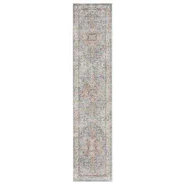Nourison Astra Machine Washable ASW12 2"2" x 12" Denim and Multicolor Runner, , large