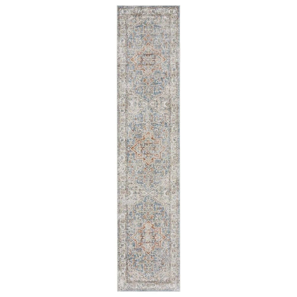 Nourison Astra Machine Washable ASW12 2"2" x 12" Denim and Multicolor Runner, , large