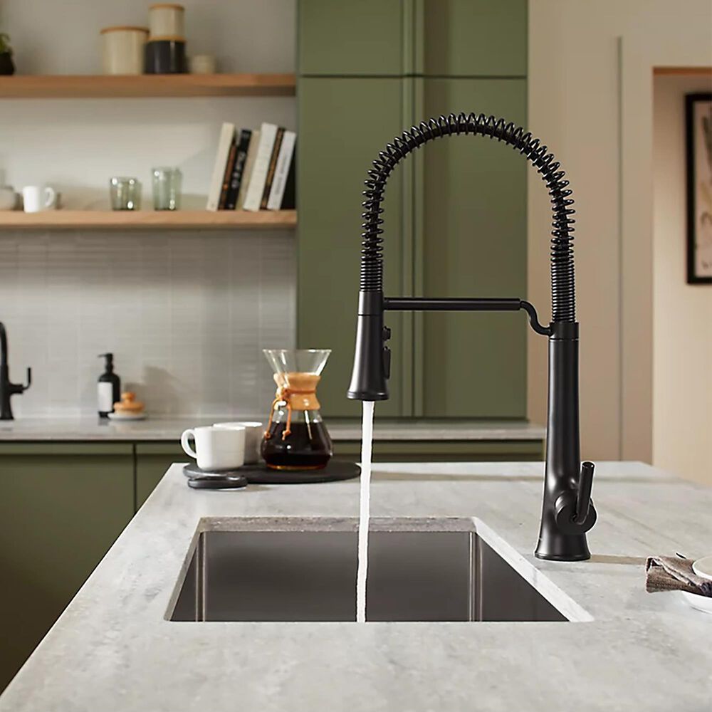 Kohler Tone Semi-Professional Pull-Down Kitchen Sink Faucet in Matte Black, , large
