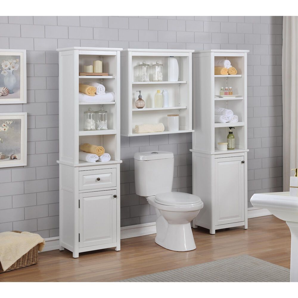 Timberlake Dorset 29" Dorset Over Toilet Hutch with Open Storage in