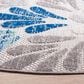 Safavieh Cabana CBN800F 6"7" Round Grey and Blue Indoor/Outdoor Area Performance Rug, , large
