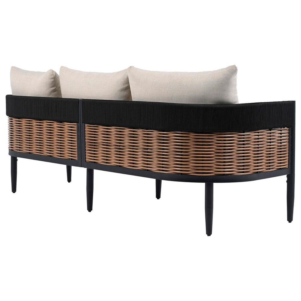 Safavieh Harrison 3-Seater Outdoor Sofa in Taupe, , large