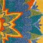 Nourison Aloha 7"10" Round Blue, Yellow, Orange, Green and White Indoor/Outdoor Area Rug, , large