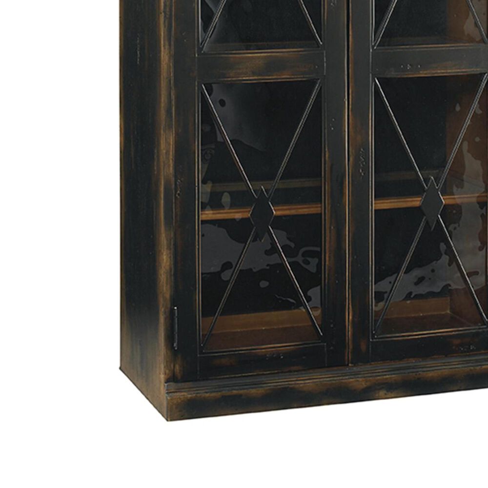 Hooker Furniture Sanctuary Two Door Thin Display Cabinet in Ebony, , large