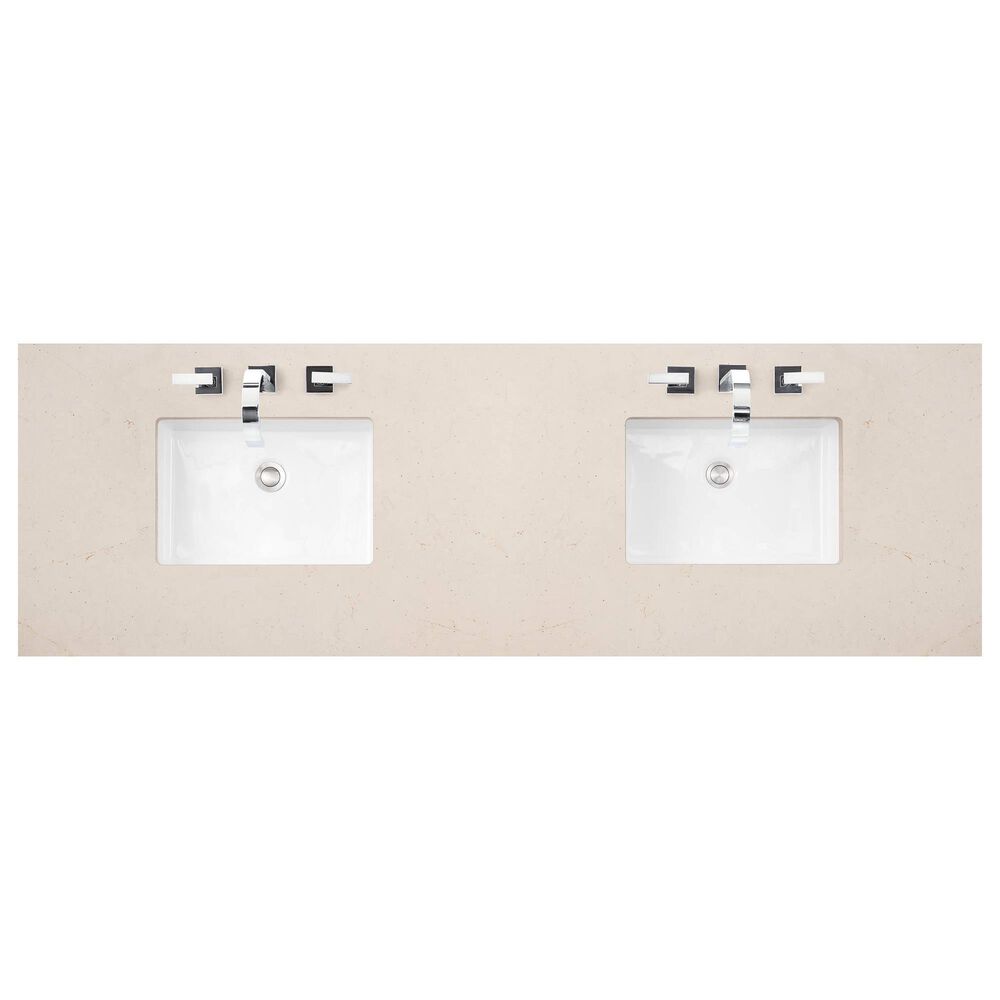 James Martin Vanities Breckenridge 72&quot; Double Bathroom Vanity in Light Natural Oak with 3 cm Eternal Marfil Quartz Top and Rectangular Sinks, , large