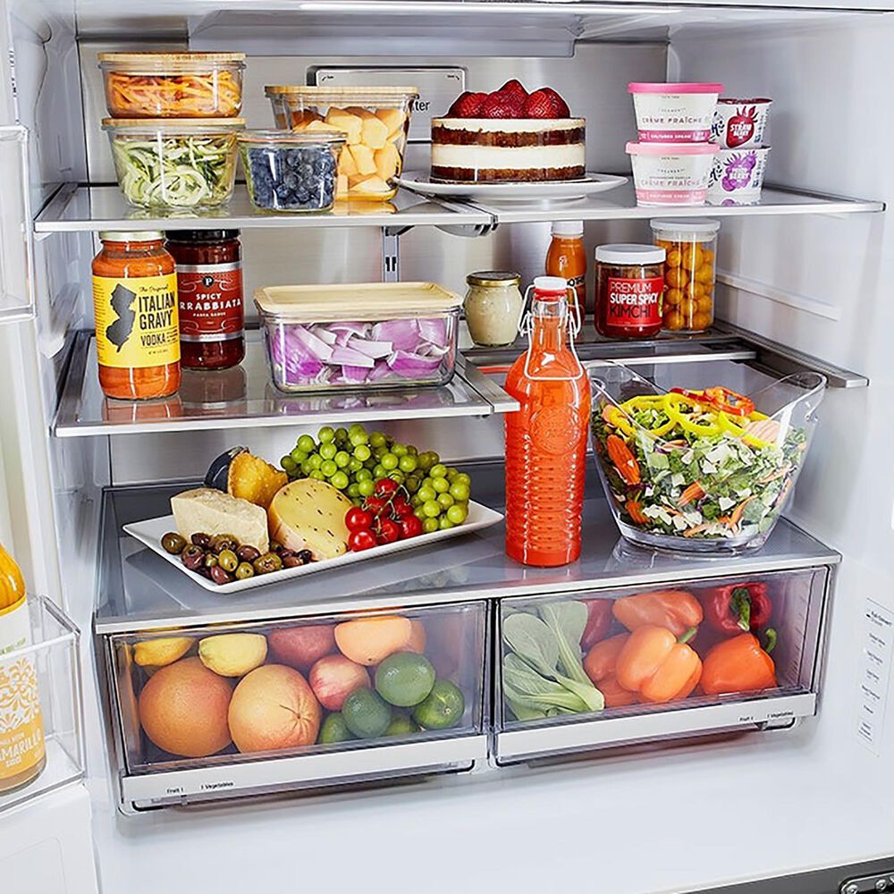 LG 2-Piece Kitchen Package with 22.3 Cu. Ft 4-Door French Door Refrigerator and Single Door Freezer in Stainless Steel, , large