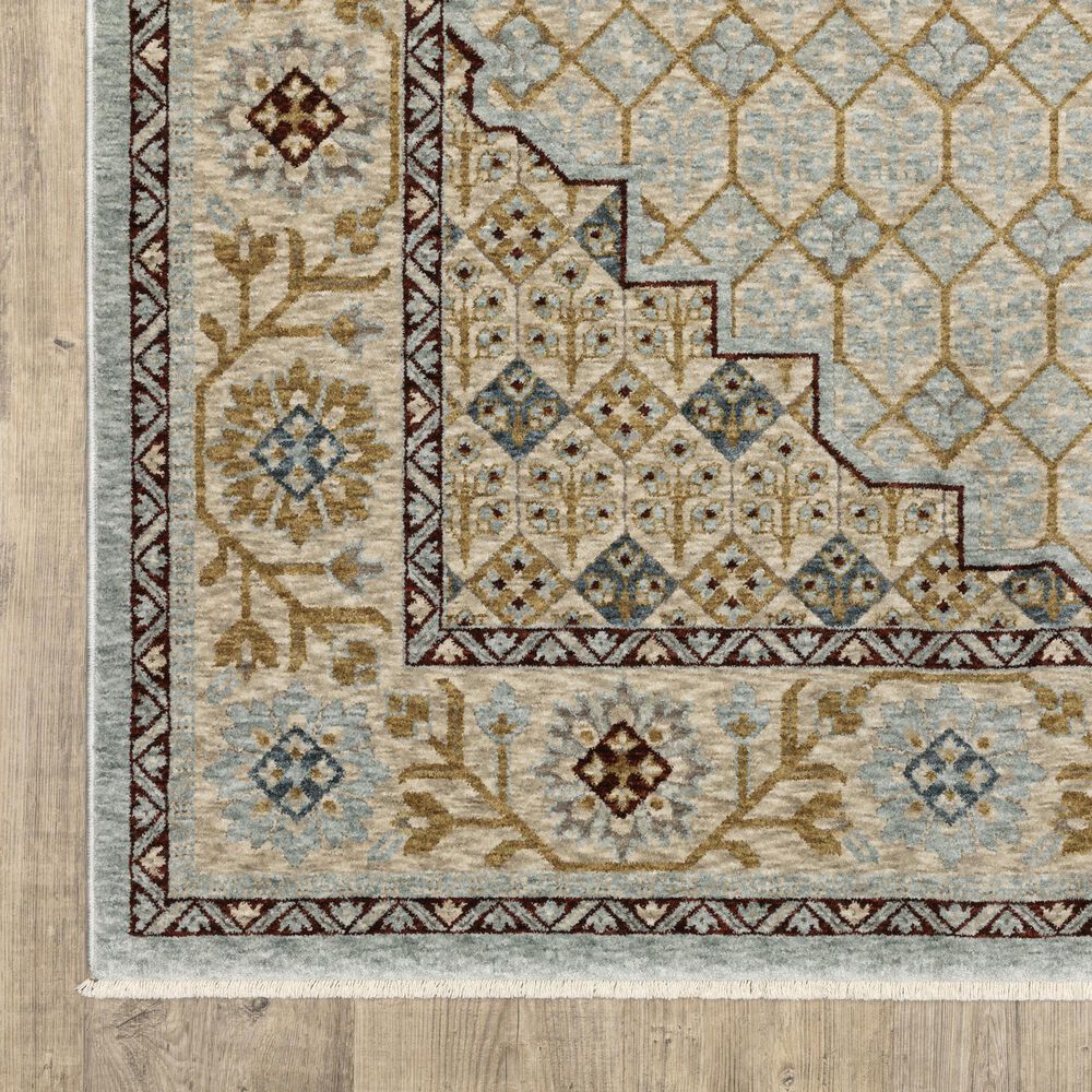 Oriental Weavers Capella Blue and Gold 7&#39;10&quot; x 10&#39;10&quot; Area Rug, , large