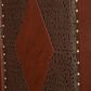 Maple and Jade Traditional Faux Leather Covering Room Divider Screen in Brown, , large