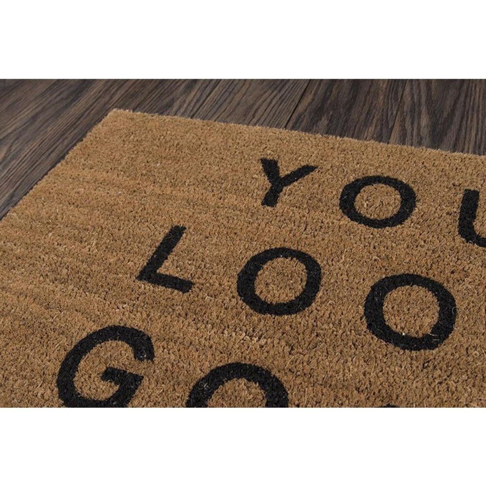 Novogratz Aloha You Look Good ALO-6 1&#39;6&quot; x 2&#39;6&quot; Natural Door Mat, , large