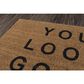Novogratz Aloha You Look Good ALO-6 1"6" x 2"6" Natural Door Mat, , large