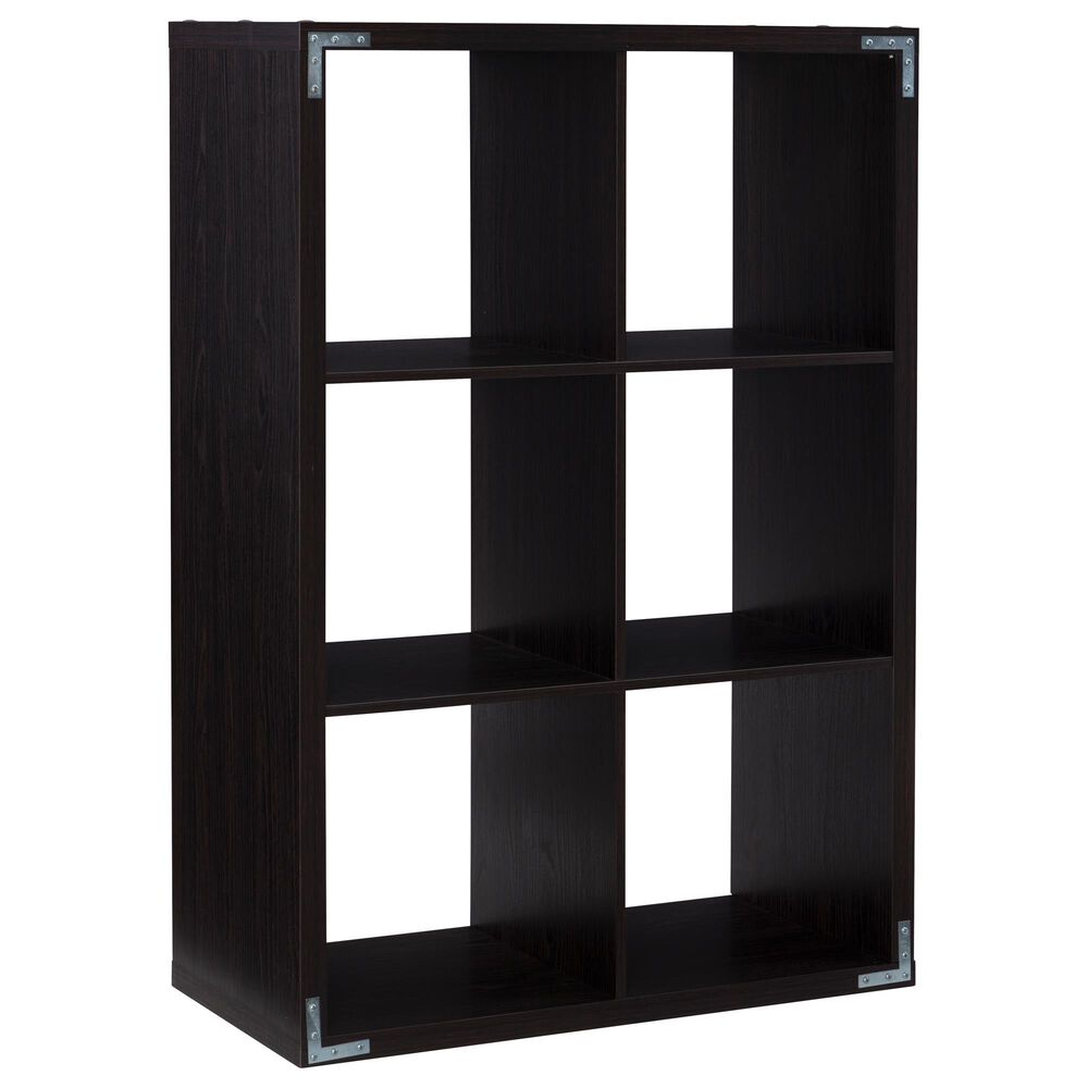 Linon Home Decor Galli 6-Shelf Bookcase in Espresso, , large
