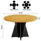HOMLUX 47.2" Round Dining Table in Yellow - Table Only, , large