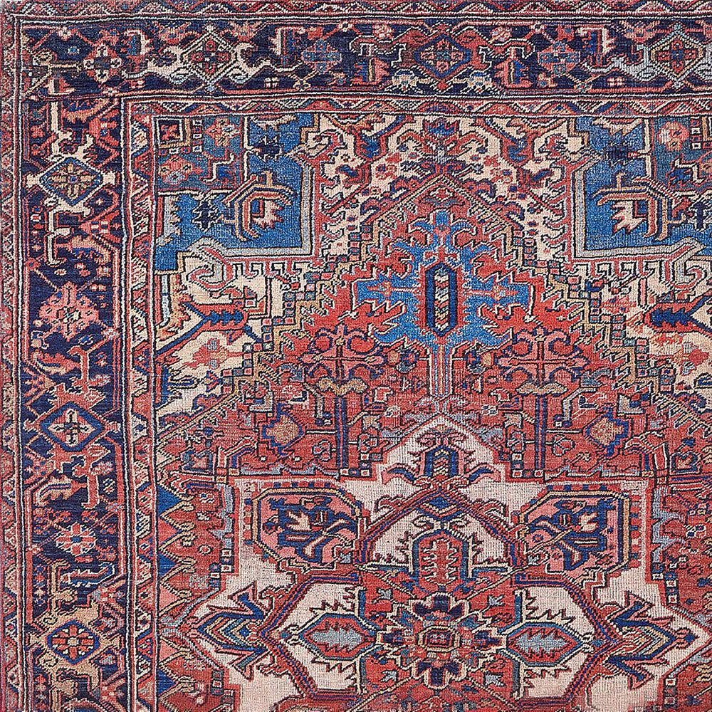 Feizy Rawlins 39HHF 2&#39; x 3&#39; Red and Navy Area Rug, , large