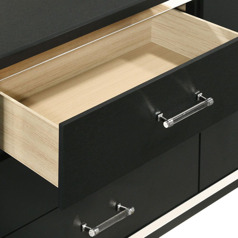 Coaster Lucia 6-Drawer Dresser in Black and Chrome, , large