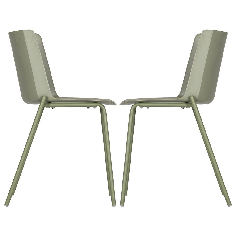 Moe&#39;s Home Collection Esme Patio Dining Chair in Green &#40;Set of 2&#41;, , large