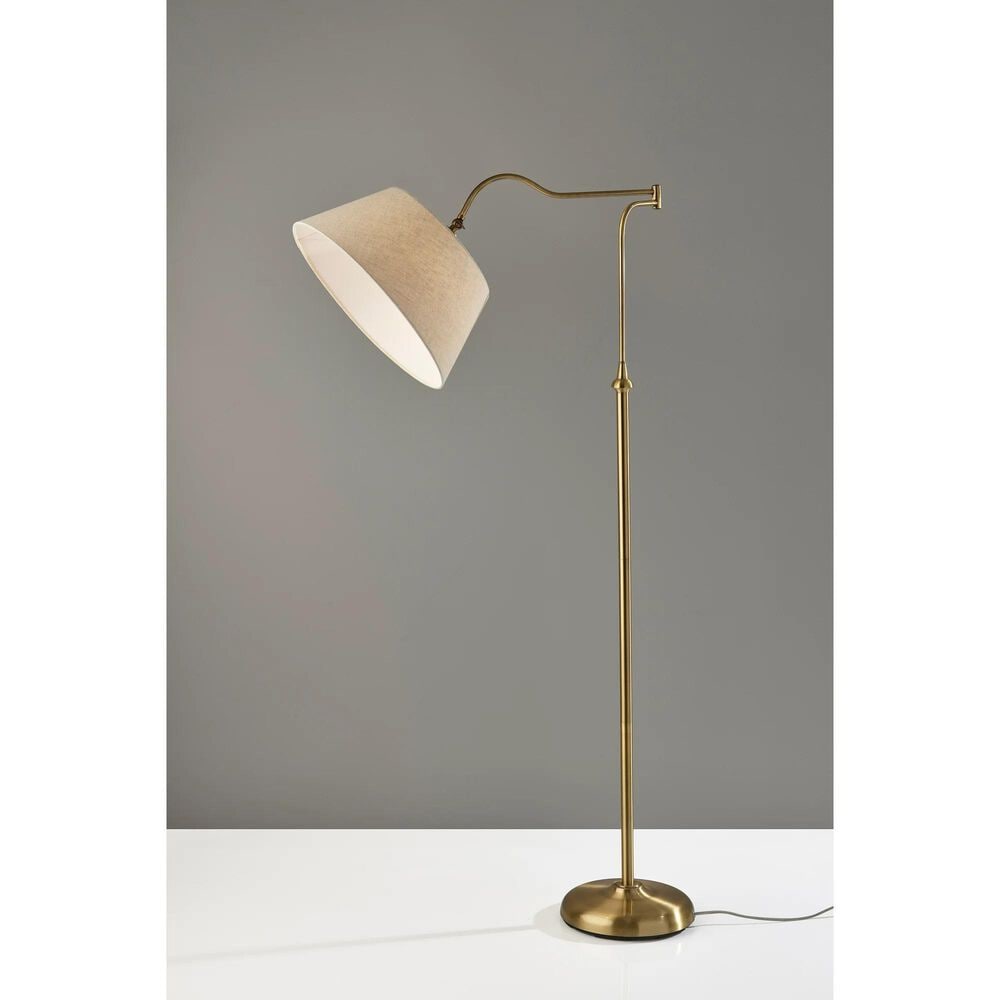 Adesso Rodeo Floor Lamp in Antique Brass, , large