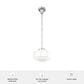 Hunter Saddle Creek 10" 1-Light Pendant with White Shade in Brushed Nickel, , large