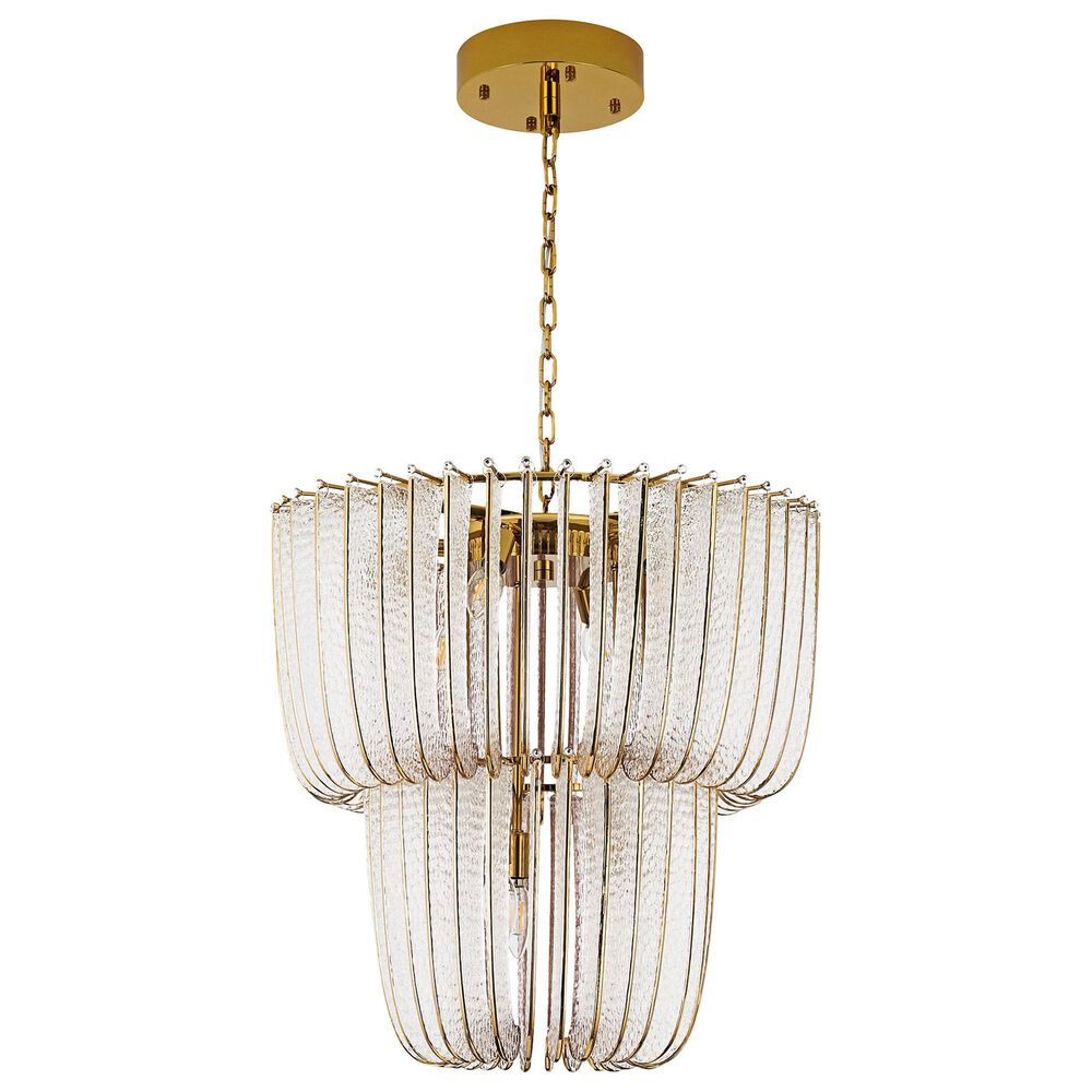Golden Lighting Shahi 2 Tier 9-Light Chandelier in Titanium Gold, , large