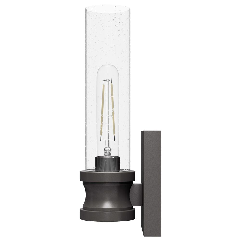 Hunter Lenlock 1-Light Wall Sconce with Seeded Shade in Noble Bronze, , large