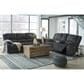 Ashley Draycoll Power Reclining Loveseat with Console in Slate, , large