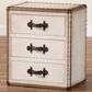 Baxton Studio Mallison 3-Drawer End Table in Beige, , large