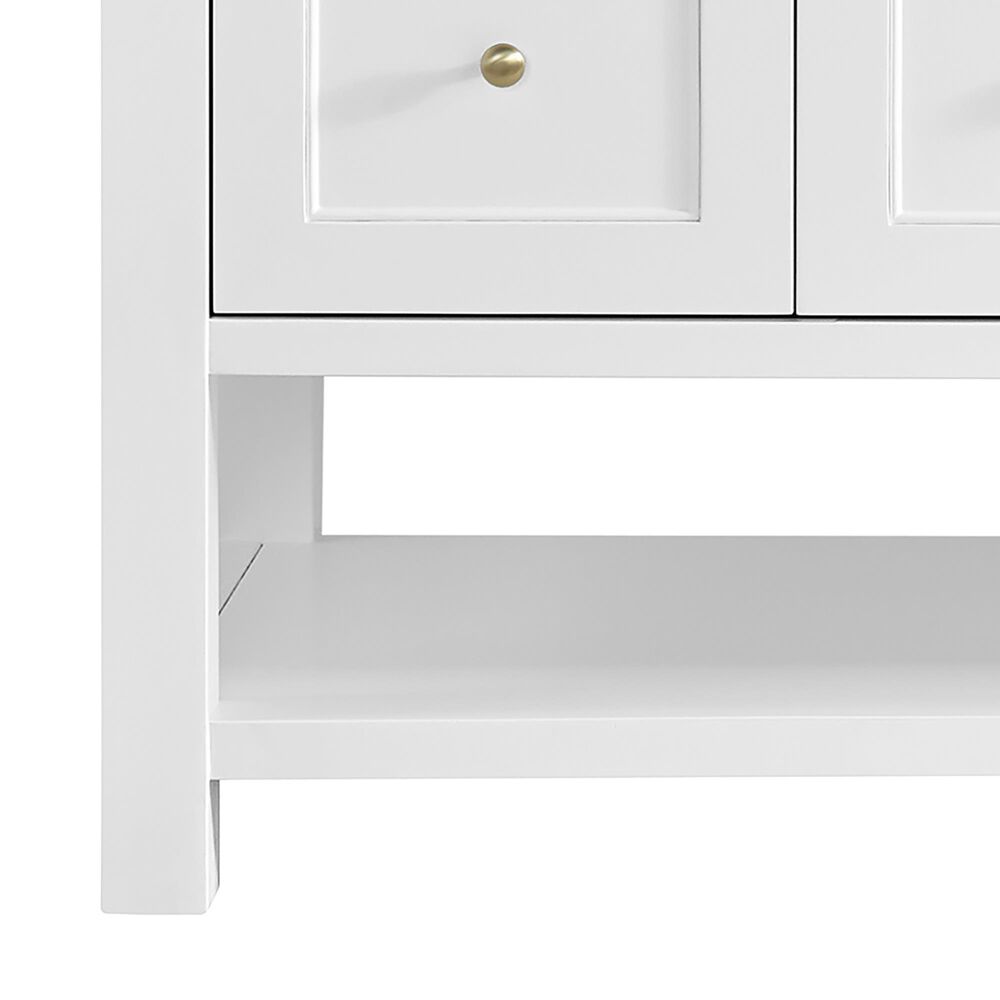 James Martin Vanities Breckenridge 60&quot; Single Bathroom Vanity in Bright White with 3 cm Parisien Bleu Quartz Top and Rectangular Sink, , large