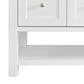 James Martin Vanities Breckenridge 60" Single Bathroom Vanity in Bright White with 3 cm Parisien Bleu Quartz Top and Rectangular Sink, , large