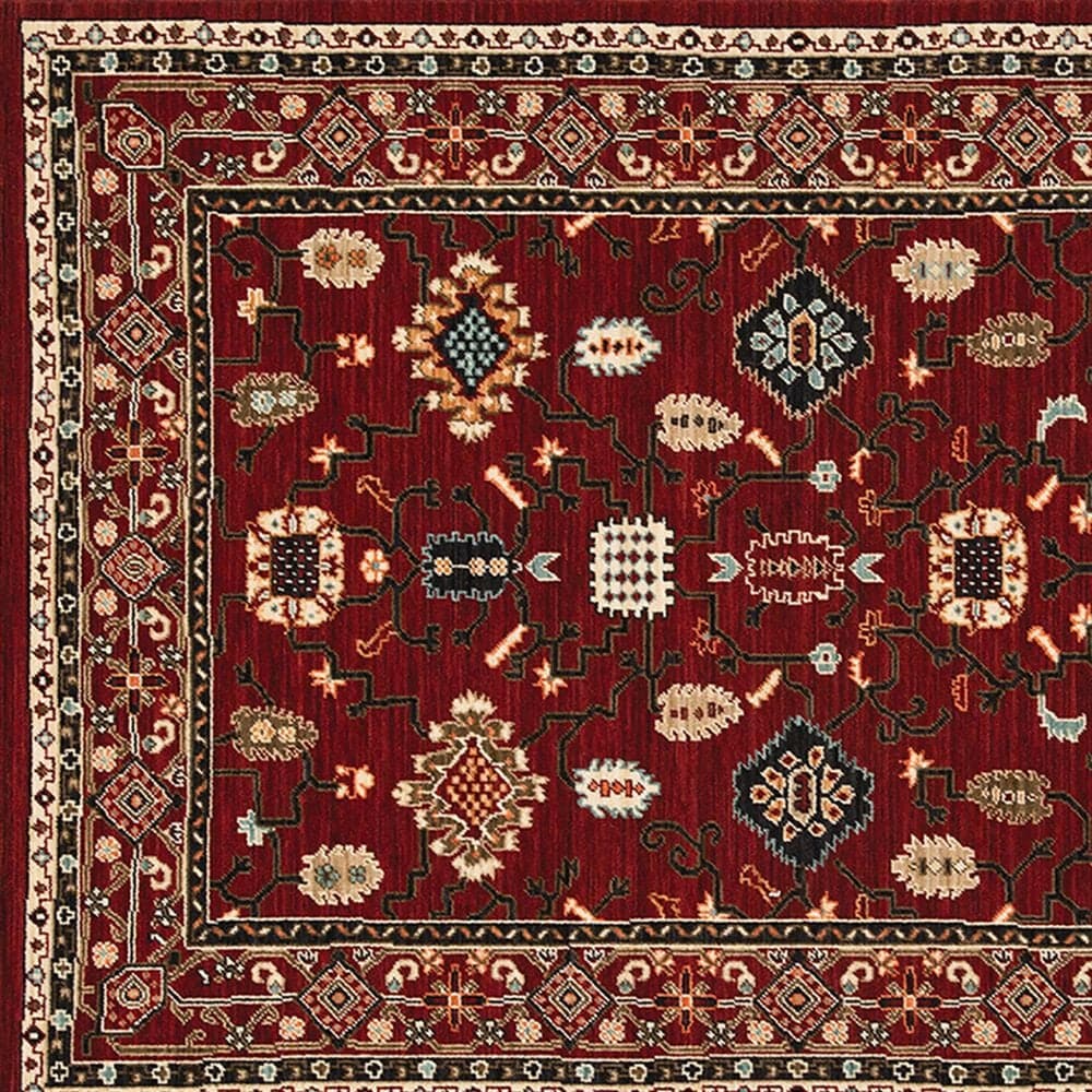Oriental Weavers Lilihan Oriental 043S6 6&#39;7&quot; x 9&#39;6&quot; Red and Black Area Rug, , large