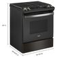 Whirlpool 5 Cu. Ft. Gas Range with Frozen Bake in Fingerprint Resistant Black Stainless Steel, , large