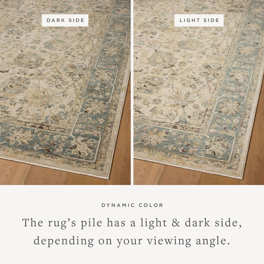Loloi Briar Antique Ivory and Blue 2'6" x 11' Runner, , large