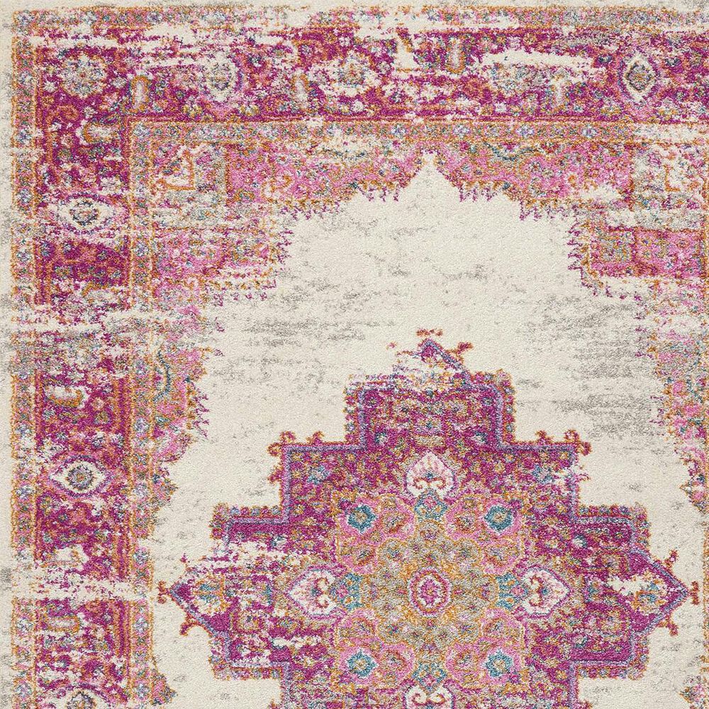 Nourison Passion PSN03 8&#39; x 10&#39; Ivory and Fushia Area Rug, , large