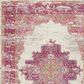 Nourison Passion PSN03 8" x 10" Ivory and Fushia Area Rug, , large