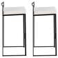 Lumisource Fuji Stackable Barstool with White Velvet Cushion in Black (Set of 2), , large