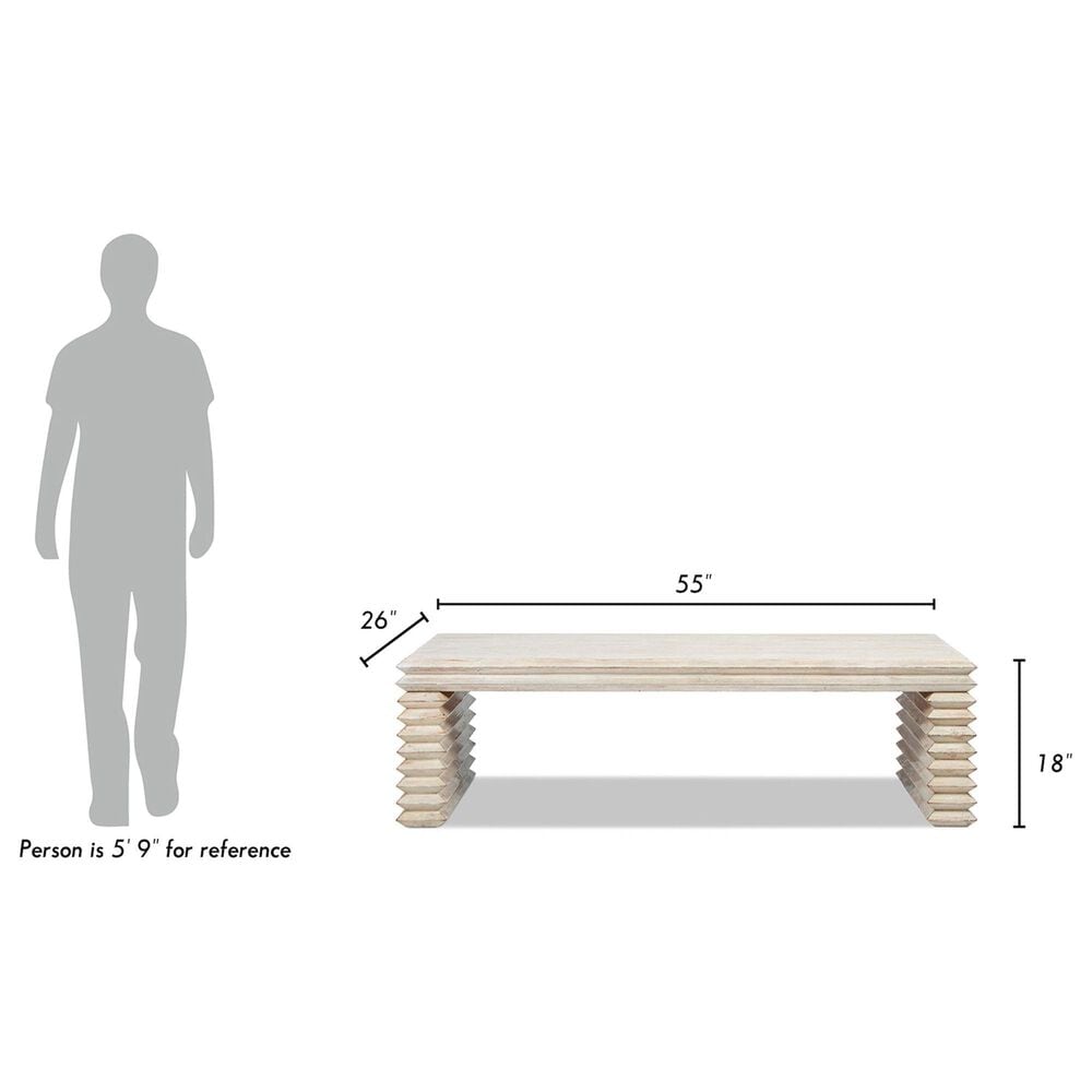 Jennifer Taylor Home Veda Coffee Table in Whitewashed Natural, , large